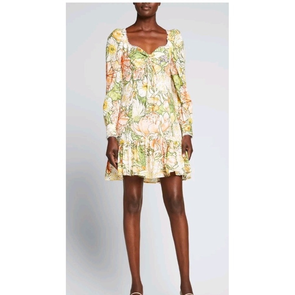 NEW! Marchesa NOTTE 2 Floral Eyelet Sweetheart Neckline Dress $398